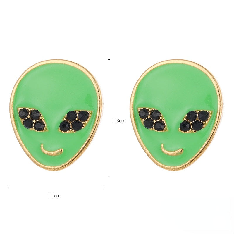 Pendientes De Cobre De Esmalte De Goteo De Aceite al por mayor